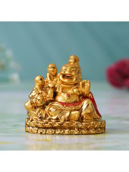 eCraftIndia - Resin Feng Shui Laughing Buddha Statue with 5 Children Showpiece