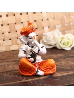 eCraftIndia - Polyresin Lord Ganesha Idol Playing Taal Showpiece