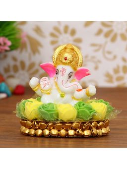 eCraftIndia - Lord Ganesha Idol On Handcrafted Plate
