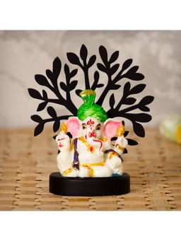 eCraftIndia - Lord Ganesha Idol with Wooden Tree