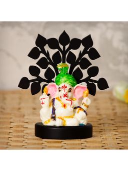 eCraftIndia - Lord Ganesha Idol with Wooden Tree