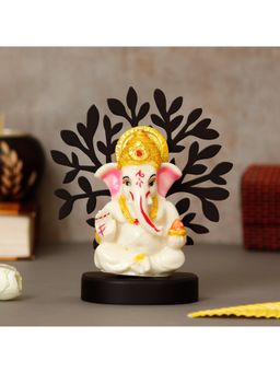 eCraftIndia - Lord Ganesha Idol with Wooden Tree