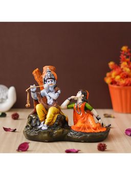 eCraftIndia - Resin Radha Krishna Statue Playing Flute