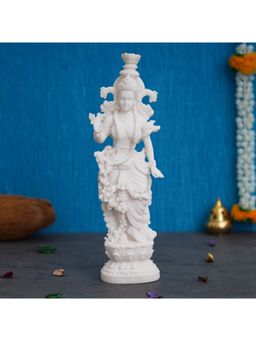eCraftIndia - White Polyresin Radha Statue