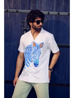 BEFITTING CLOTHING - Wild Strokes Cuban White Shirt
