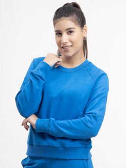 FableStreet - Cotton Roundneck Sweatshirt - Royal Blue
