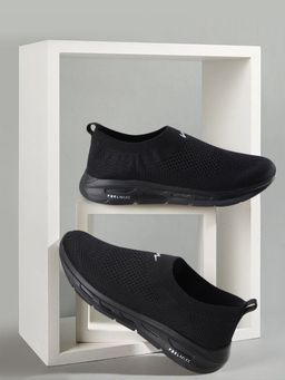 Campus - Mens King Pro Black Slip Ons