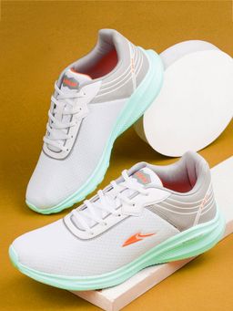 Campus - AGR-004 Men White & Green Walking Shoes