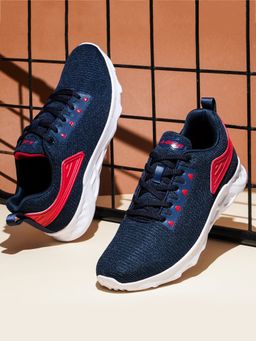 Campus - AGR-006 Men Navy Blue & Red Walking Shoes