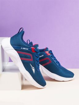 Campus - AGR-007 Men Navy Blue & Red Walking Shoes