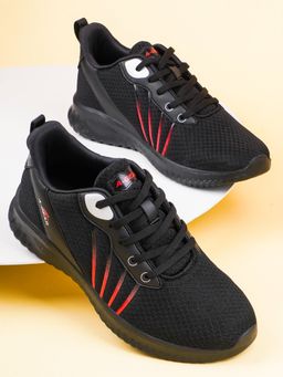 Campus - AGR-008 Men Black Walking Shoes