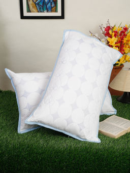 HOSTA HOMES - White Pure Cotton Sleep Pillow Covers (Pack of 2)