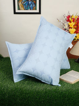 HOSTA HOMES - Blue Pure Cotton Sleep Pillow Covers (Pack of 2)