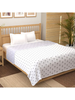 Story@Home - Light Purple Floral Cotton Dohar (Queen)