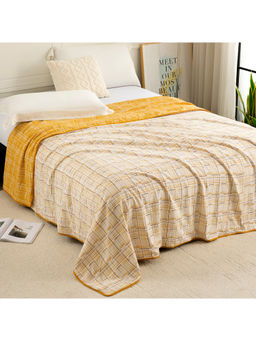 Story@Home - Yellow Cotton Reversible AC Summer Dohar (Queen)