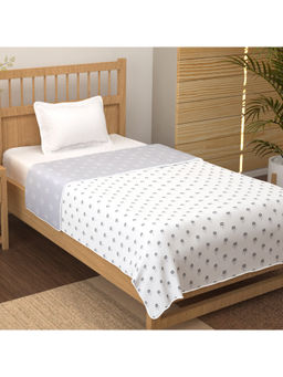 Story@Home - Light Purple Floral Cotton Dohar (Single)