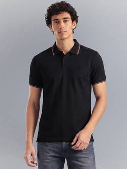 United Colors of Benetton - Relaxed Fit Triblend Tipping Pique Polo T-Shirt
