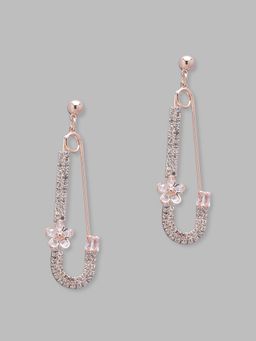 Globus - Rose Gold Plated Geometric Drop Earring-3619424001