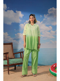 Scakhi - Green Cotton Solid Co-ord Set