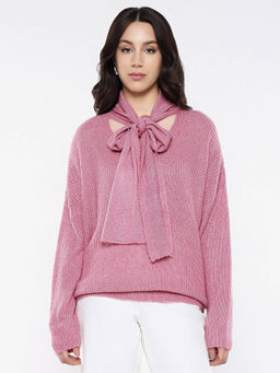 RAREISM - Buzz Light Pink Relaxed Plain Sweater