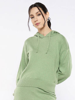 RAREISM - Finnet T Dusky Green Relaxed Plain Sweater