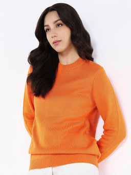 RAREISM - Ruto Primary Orange Relaxed Printed Sweater