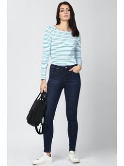 Van Heusen - Women Navy Dark Wash Super Slim Fit Jeans