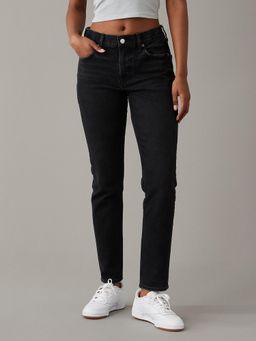 American Eagle - Women Black Stretch 90S Regular Jean