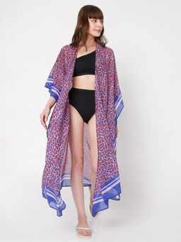 VERO MODA - Women Printed Blue Shrug
