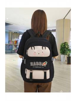 WALSON - Black Korean Kawaii Water Resistant Stylish Backpack