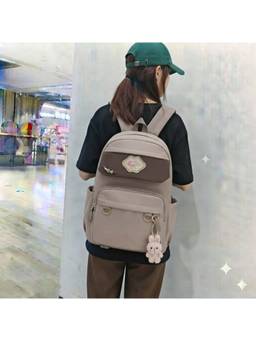 WALSON - Beige Korean Kawaii Water Resistant Stylish Backpack