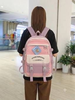 WALSON - Pink Korean Kawaii Water Resistant Stylish Backpack