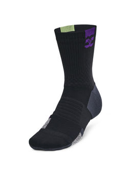 Under Armour - Unisex Black Armour Dry Playmaker Mid Socks