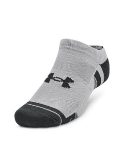 Under Armour - Unisex Grey Performance Tech No Show Socks (Pack of 3)