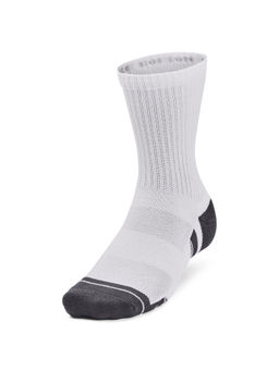 Under Armour - Unisex White Performance Cotton Mid Socks (Pack of 3)