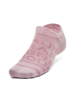 Under Armour - Unisex Pink Essential No Show Socks (Pack of 6)