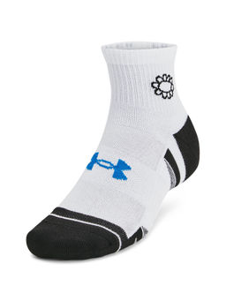 Under Armour - Unisex White Performance Tech Novelty Quarter Socks (Pack of 3)