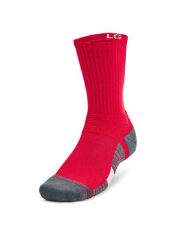 Under Armour - Unisex Red Team Crew Socks