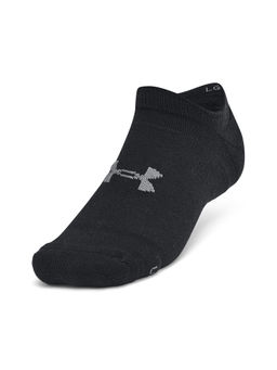 Under Armour - Unisex Black Essential Cushion No Show Socks (Pack of 6)