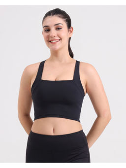RYZ - Core Padded Cross Back Black Sports Bra