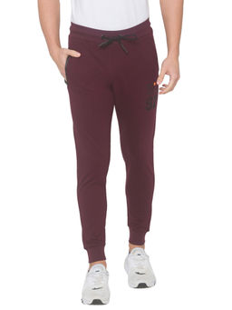 Spykar - Men Maroon Slim Fit Trackpant