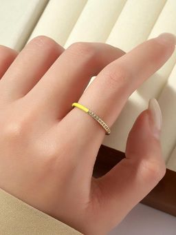 Salty - Sublime Daffodil Yellow Adjustable Ring