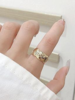 Salty - Muffin Gold Adjustable Ring