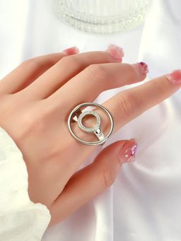 Salty - Glamour Twist Diamond Adjustable Ring