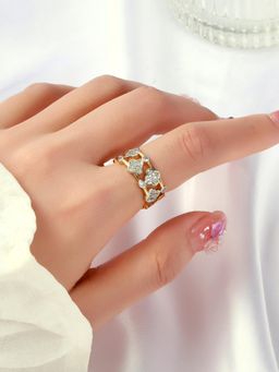 Salty - Hazel Diamond Adjustable Ring