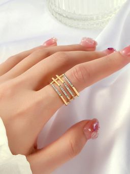 Salty - Caroline Diamond Adjustable Ring