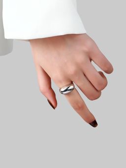 Salty - Silver Plated Stackable Adjustable Ring