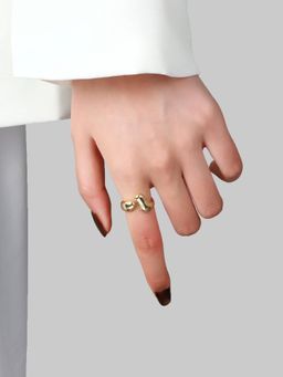 Salty - Chunky Molten Metal Gold Adjustable Ring
