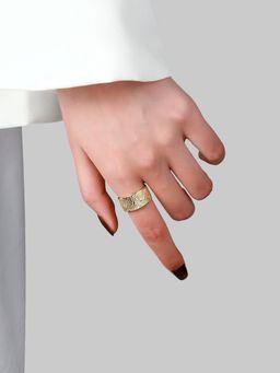 Salty - Serpent Skin Gold Adjustable Ring