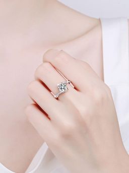 Salty - Luna Crest Solitaire Adjustable Ring